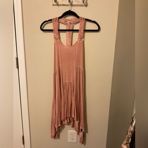 Lizard Thicket dusty pink flowy tank top dress